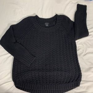 Black cableknit sweater